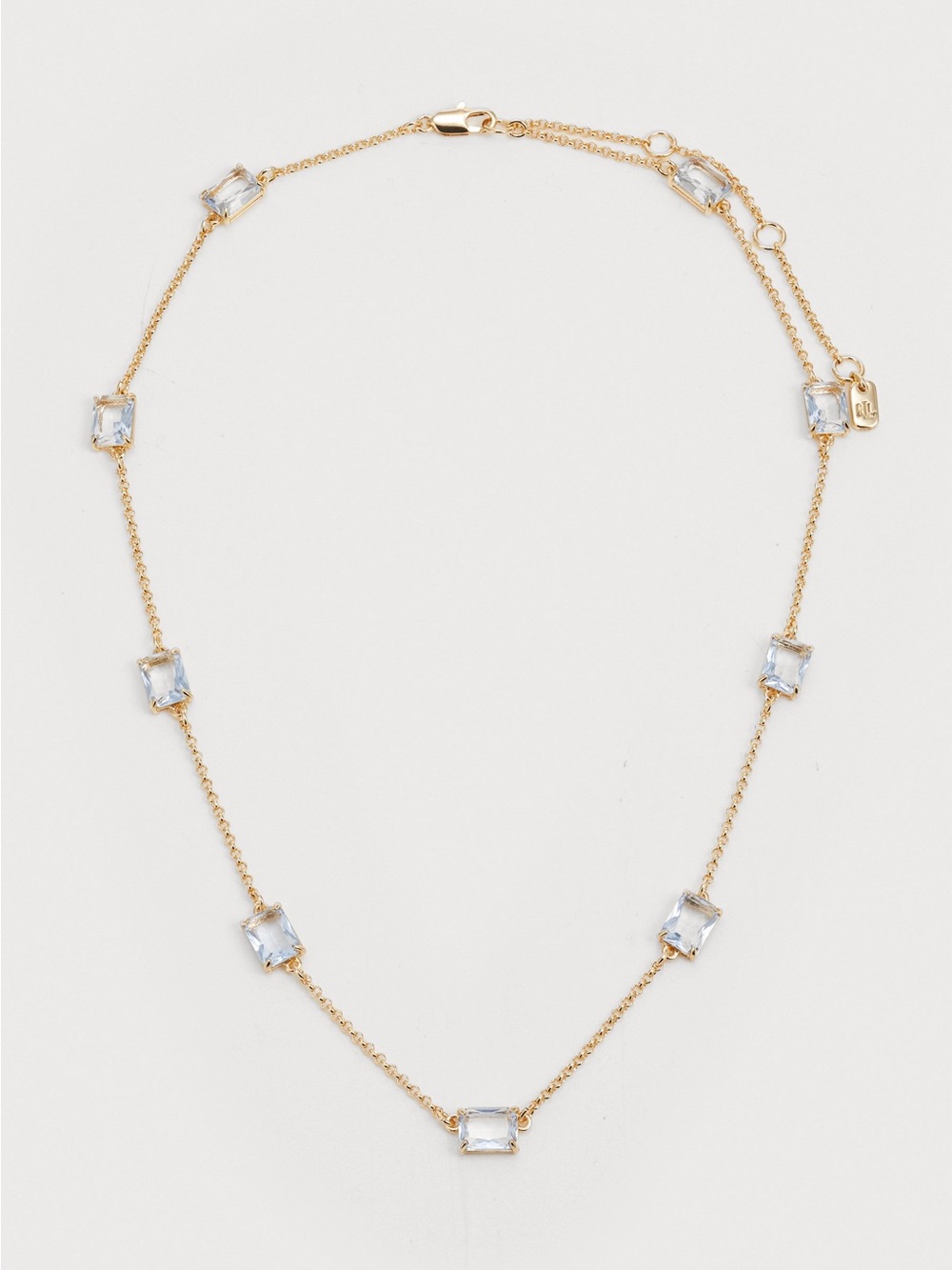 Lauren Ralph Lauren Station Stone Collar Necklace- Grotto Blue